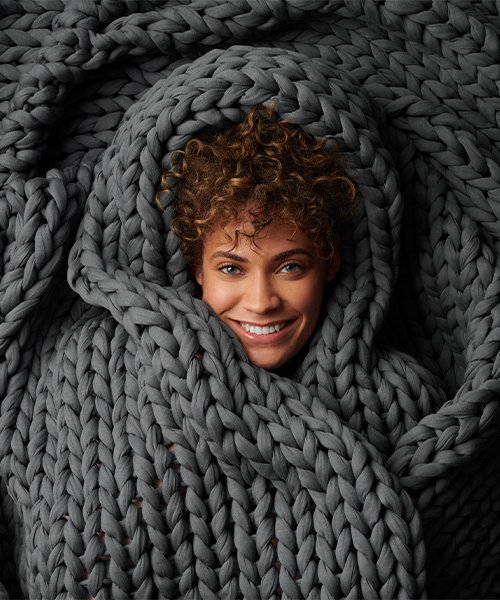 Product 5 Weighted Blanket — Bearaby Cotton Napper or YnM Weighted Blanket